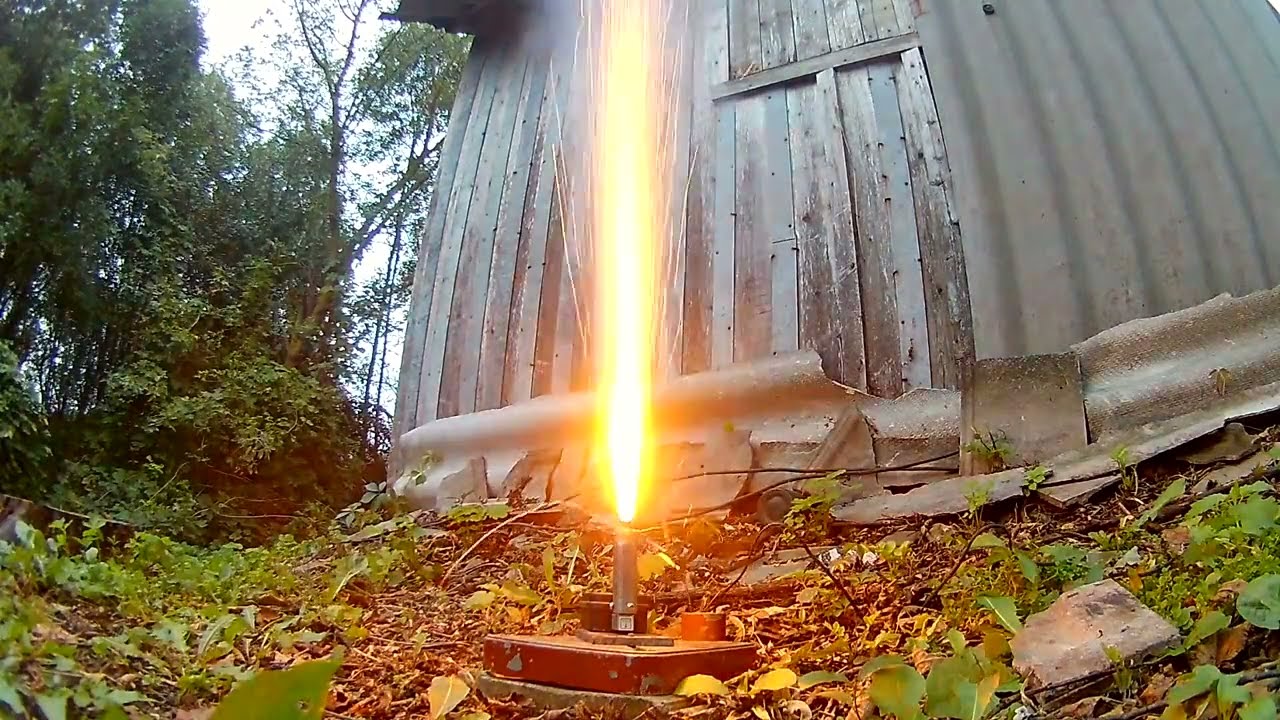 Тест магний-эпоксидного топлива на основе нитрата натрия - YouTube