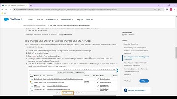 Get Your Trailhead Playground Username and Password