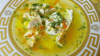 Куриный, детский суп с вермишелью, цыганка готовит . Диетический суп. Gipsy cuisine.