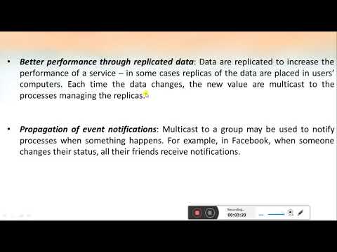 CS 407 Distributed Computing - Module 3 - Multicast Communication Part I