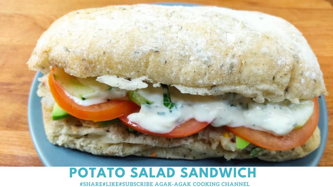 Simple Potato Sandwich Potato Salad Sandwich At Home Sandwich Recipe Vegetarian Youtube