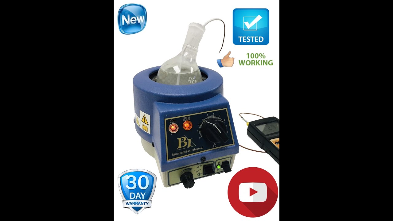 Barnstead EMA0250 CEX1 Heating and Stirring Mantle 250 mL Round Bottom Flask IN1301 7 2