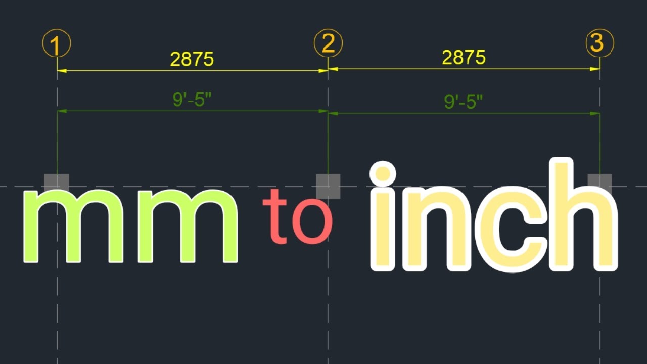 jord Foster midt i intetsteds How to convert mm to inches in AutoCAD|Building Drawing|AutoCAD Civil -  YouTube