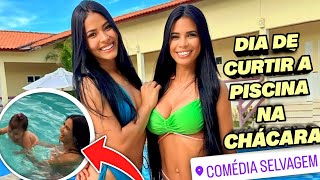 VANESSA, SAMARA E SUAS AMIGAS CURTEM A TARDE DE DOMINGO NA PISCINA DA CHÁCARA COMÉDIA SELVAGEM 🏜