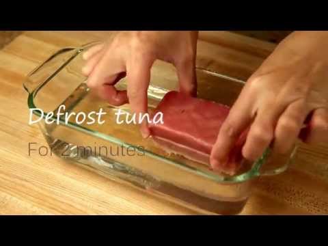 How to Defrost Superfrozen Yellowfin Tuna Tataki