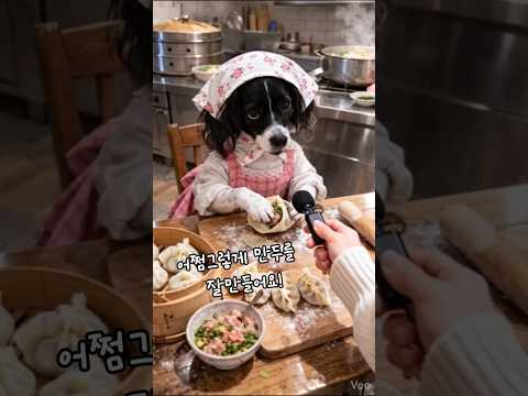 만두빚는강아지ㅋㅋ 어쩜그렇게 만두를 잘만들어요!! 그이유가?? ㅋㅋ #shorts #강아지 #반려견 #귀여운