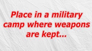 Celebrity Place in a military camp where weapons are kept (CodyCross Crossword Answer) Net Worth
