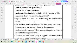 Redhat Linux 9 Lab: Attaching Storage to Containers with MariaDB