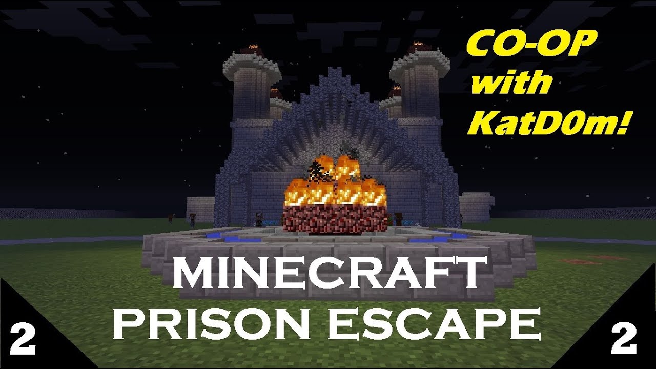 Minecraft Prison Escape Map - Part 2 (Co-op with KatD0m!) PC - YouTube