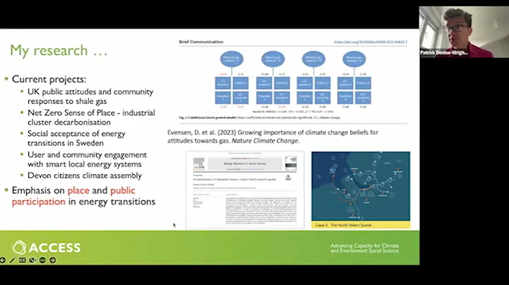 Patrick Devine-Wright, " ACCESS   Advancing Capacity for Climate and Environment Social Science"
