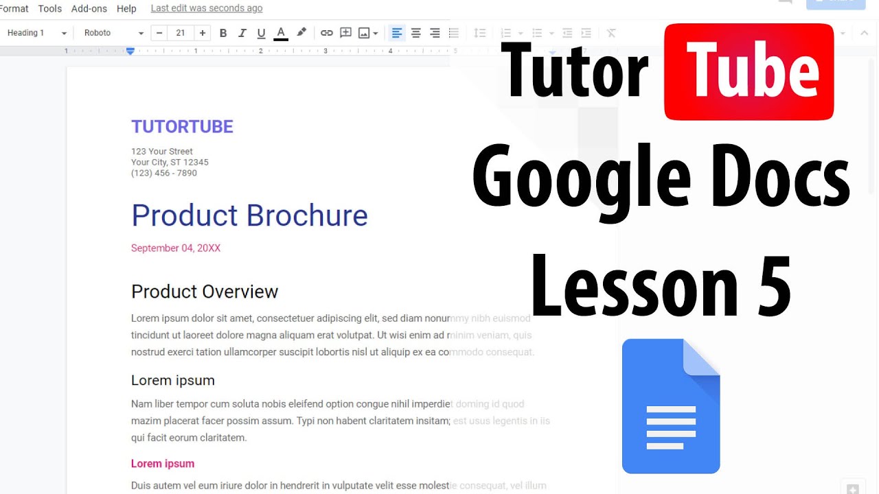 Google Docs Tutorial - Lesson 5 - Working with Templates
