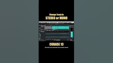 Easily Change Tracks to Mono or Stereo [ Cubase 13 Tutorial ]