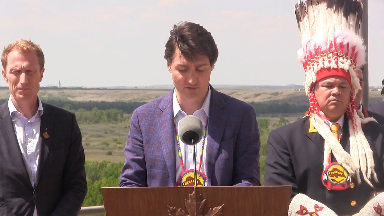 Trudeau attends land claim settlement with Alberta band