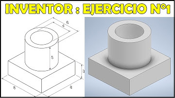 ✔️Dibujo 3D Autodesk Inventor 2021 para principiantes - Ejercicio N°1✔️