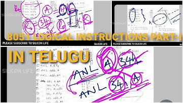 8051 LOGICAL INSTRUCTIONS (AND, OR and XOR) IN TELUGU@siliconlife3534