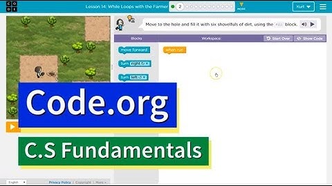 While Loops with the Farmer CS Express Lesson 12.2 - Course D 12.2 Code.org Tutorial with Answers