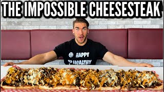 INSANE CHEESESTEAK CHALLENGE! Giant Philly Cheesesteak Sandwich | Man Vs Food