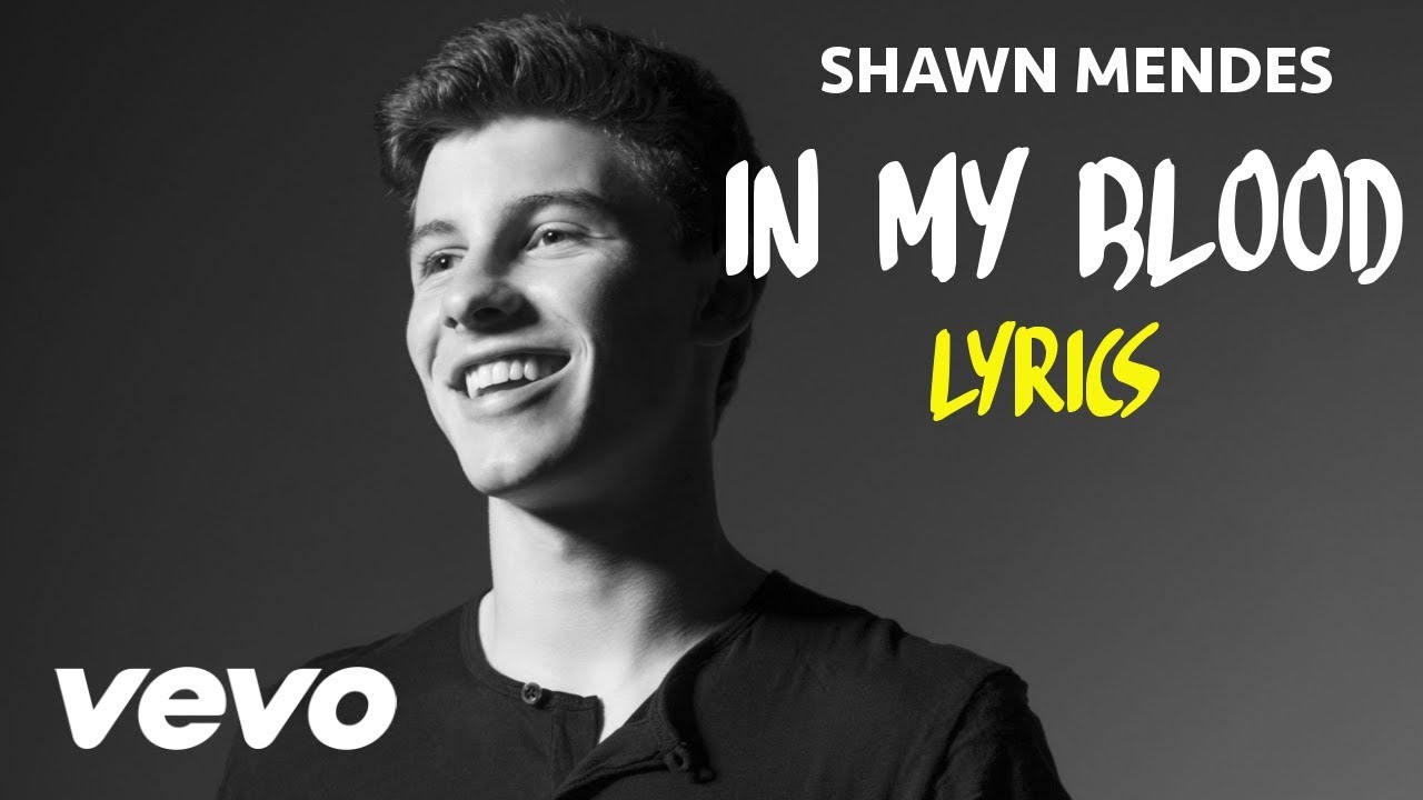 Shawn Mendes In My Blood Lyrics Lyrics Video Youtube