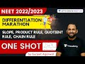 Differentiation in One Shot | Marathon Session | NEET 2022/2023 | NEET Physics | Gurjeet Agarwal