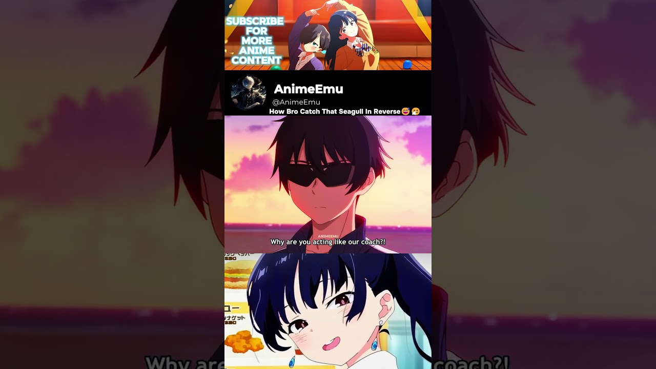 How Bro Catch That Seagull In Reverse😅🤧| Tune In To Midnight Heart #anime #shorts