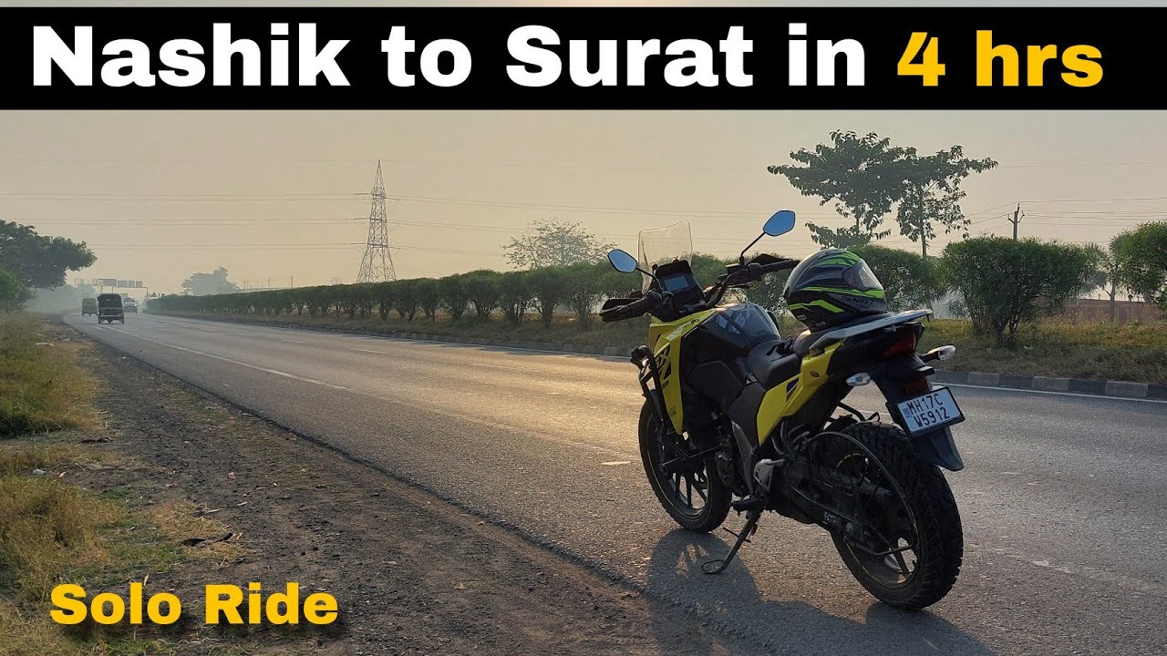 Most beautiful highway of Gujarat NH48😍 || Nashik to Surat solo ride.