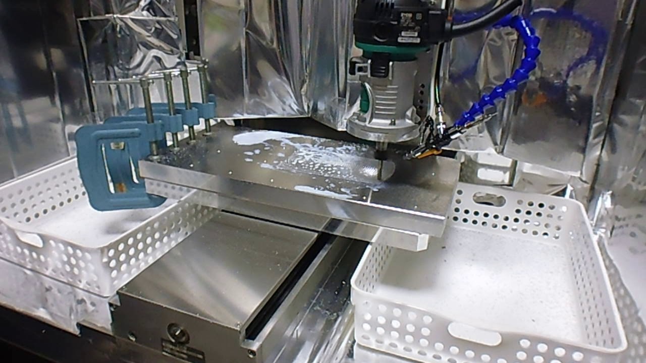 Pocket milling by Estlcam peel mode. YouTube