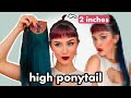 Styling my 2 inch long hair into a 20 inch Ponytail