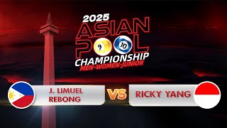 FULL MATCH! J. LIMUEL REBONG (PHI) vs (INA) RICKY YANG | ASIAN POOL CHAMPIONSHIP 2025