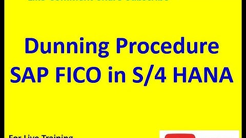 Dunning Procedure SAP FICO in S/4 HANA