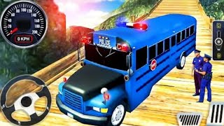 Offroad Police Bus Driver Simulator - Coach Hill Dangerous Duty Driving - Android GamePlay #2 screenshot 4