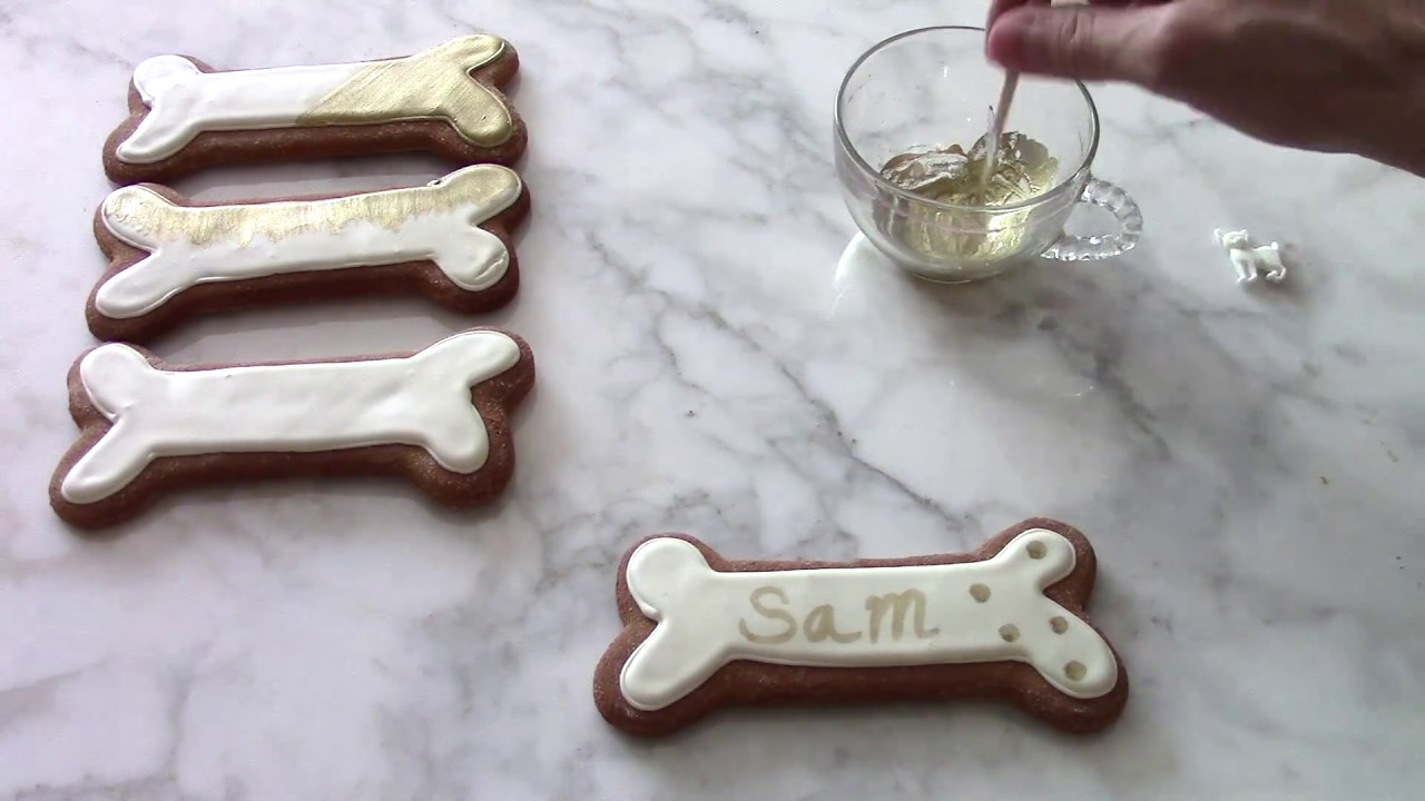 Gold dog treats for dog birthday by Barkn Belly Bakery YouTube