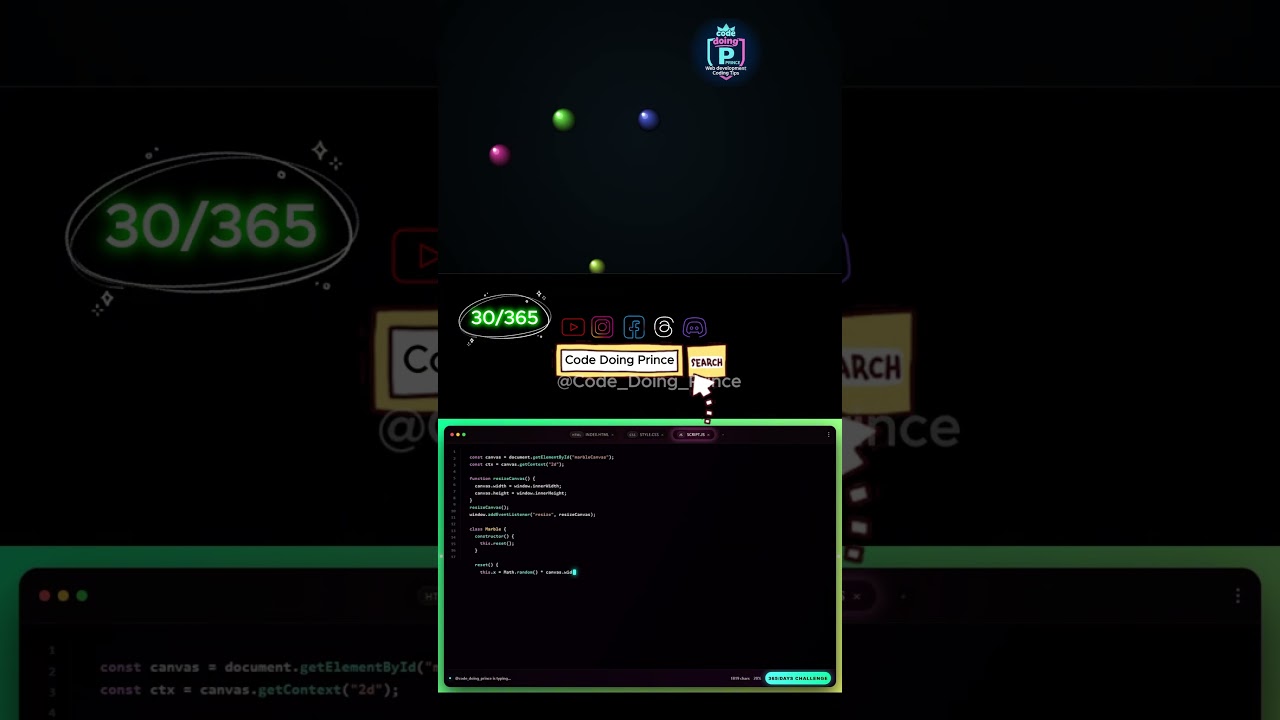 Day 30/365 – Marble Animation | Smooth Rolling Motion with HTML CSS