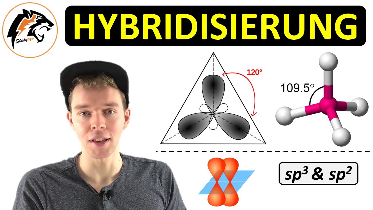 Hybridisierung (sp3, sp2, sp) – Kohlenstoff | (Chemie) - YouTube