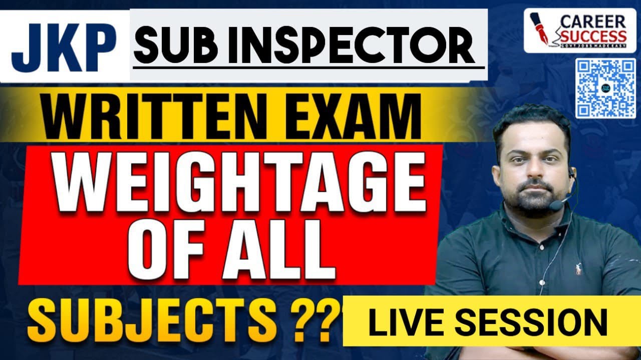 Jkp Test Pattern Jkp Police Sub Inspector Exam Pattern 2024 || Join Live Session ...