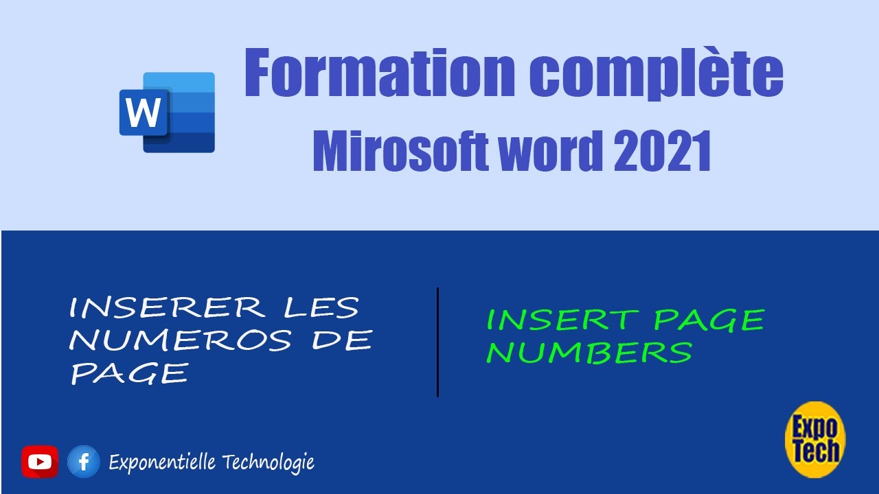 Formation Word #15: Numéro de page