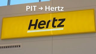 PIT Airport → Hertz Rental Car Walk | Terminal to Counters to Garage (4K)