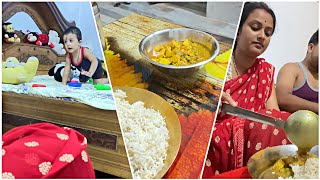 Our Daily Night Dinner Routines Vlog House Cleaning Vlog Indian Mom Saree