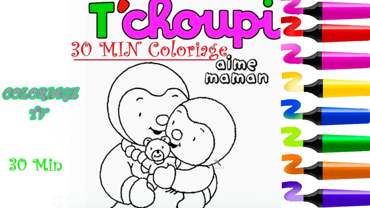 Coloriage Tchoupi et ses amis | Tchoupi a l ecole | Pas de panique ...