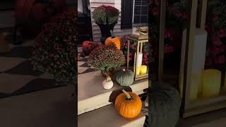 Cozy Fall Porch Reveal 🍂✨ | Lantern Glow & Pumpkins