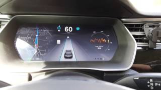 Tesla v7.0 Autopilot: Small Dashboard Demo 2