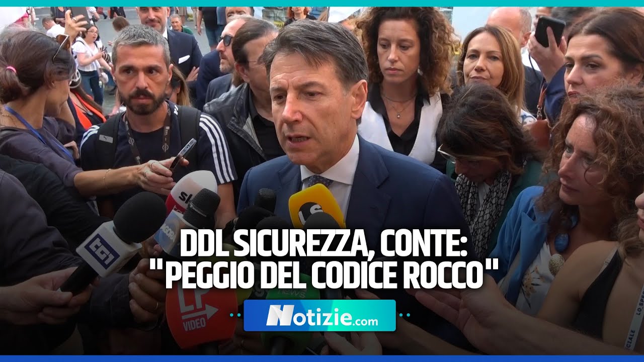 DDL SICUREZZA, CONTE: "PEGGIO DEL CODICE PENALE ROCCO"