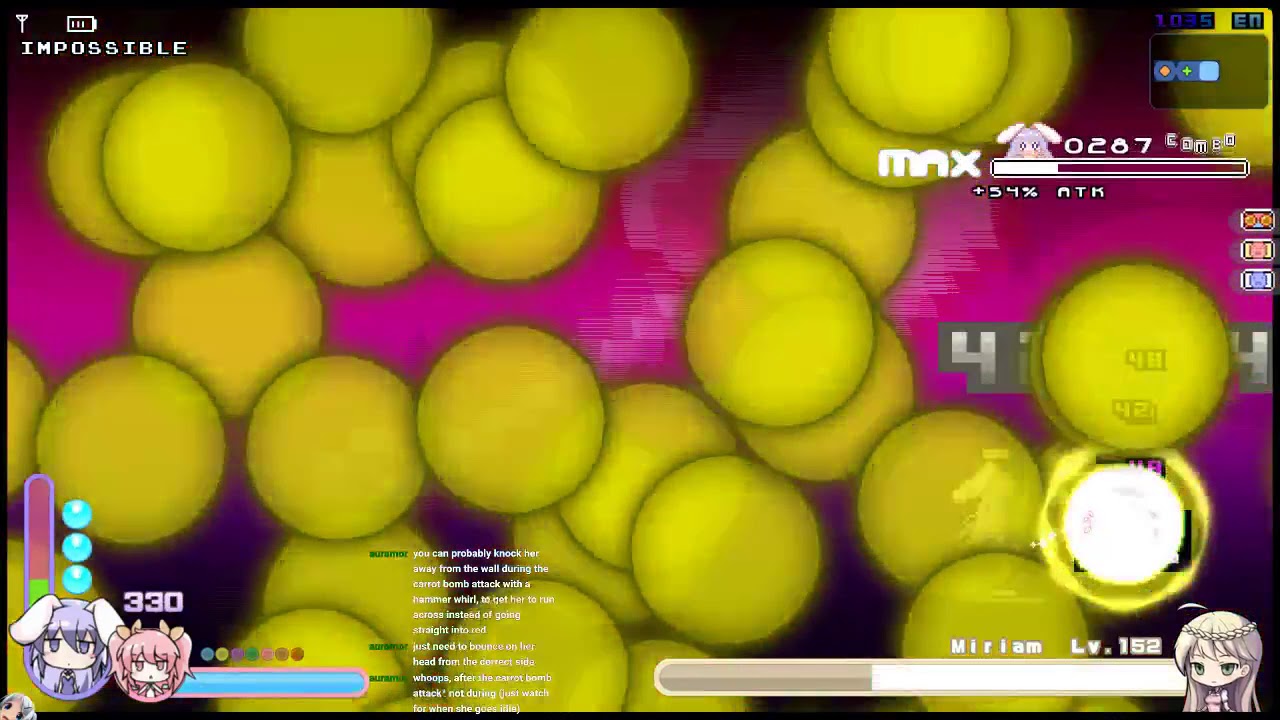 Rabi Ribi [Impossible] Miriam - No Food, No Buffs, no items - YouTube