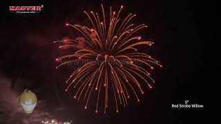 5 Shell - Red Strobe Willow #fireworks #shell