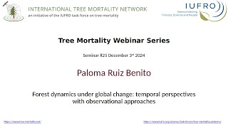Forest dynamics under global change: temporal perspectives with observational approaches