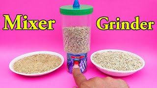 How To Make A Mini Mixer Grinder Science Project | Electric Mixer Grinder Using Motor And Soda Cans