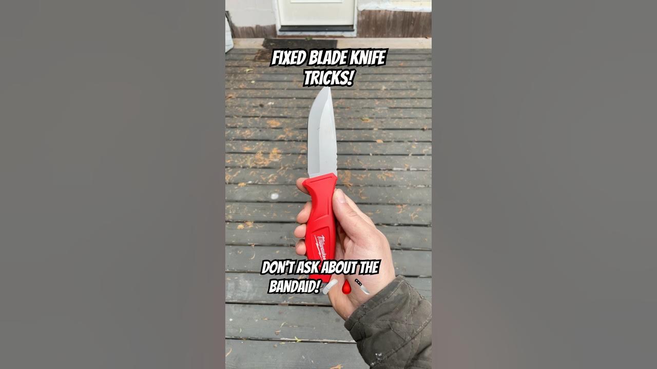 Fixed blade knife tricks! 🤯 shorts knife tricks skills tools 