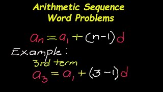 Arithmetic Sequence Word Problems  - 1 to 5