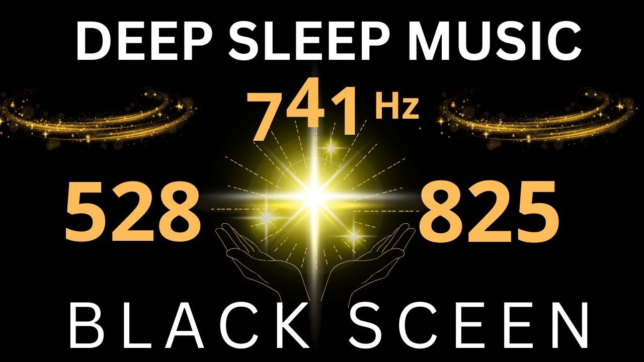 BLACK SCREEN SLEEP MUSIC ☯ All 9 Solfeggio Frequencies ☯Heal The Mind ...