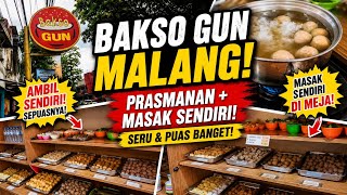 🔥 Bakso Gun Malang! Prasmanan   Masak Sendiri, Segini Harganya?! 😱