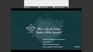 Pt 2: Learning Disorders w/ Impairment in Written Expression: What Parents, Teachers Should Know